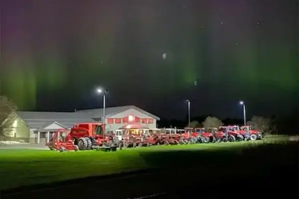 Outside of Rudnicki Tractor Ranch's Building in Blackduck, Minnesota